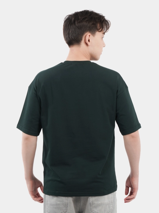 Erkaklar va ayollar uchun futbolka, oversiz, print bilan, unisex, paxta