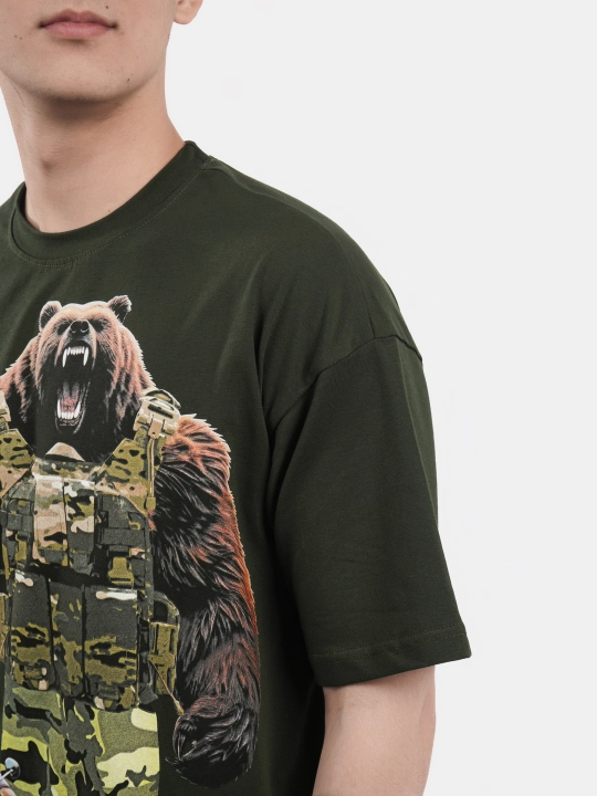 Erkaklar va ayollar uchun futbolka, oversiz, print bilan, unisex, paxta