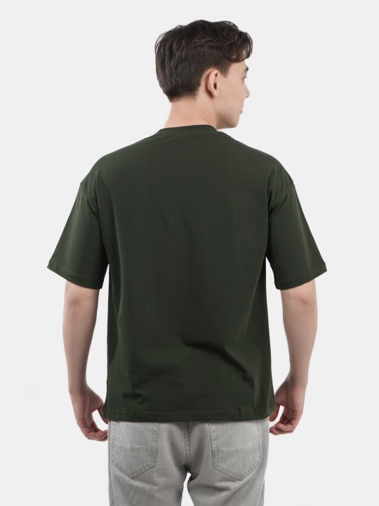 Erkaklar va ayollar uchun futbolka, oversiz, print bilan, unisex, paxta