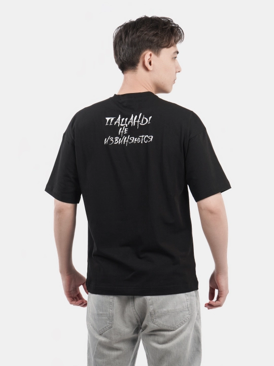 Erkaklar va ayollar uchun futbolka, oversiz, print bilan, unisex, paxta