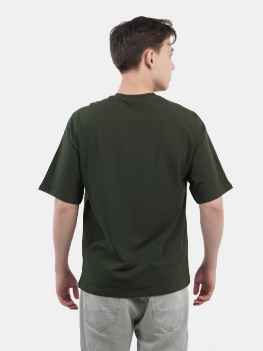 Erkaklar va ayollar uchun futbolka, oversiz, print bilan, unisex, paxta