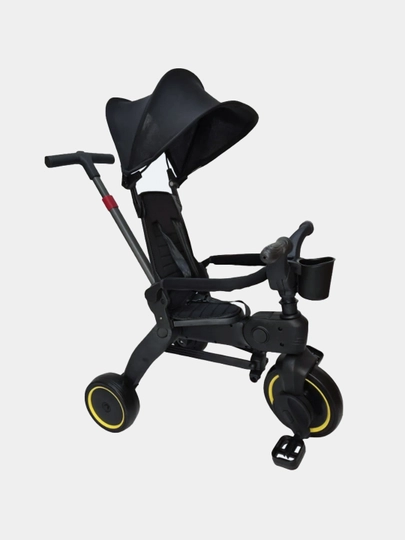Легкая складная детская велосипедная коляска Luxmom S7 4 в 1 — LUXBABY-LUX1688-ЧЕРН