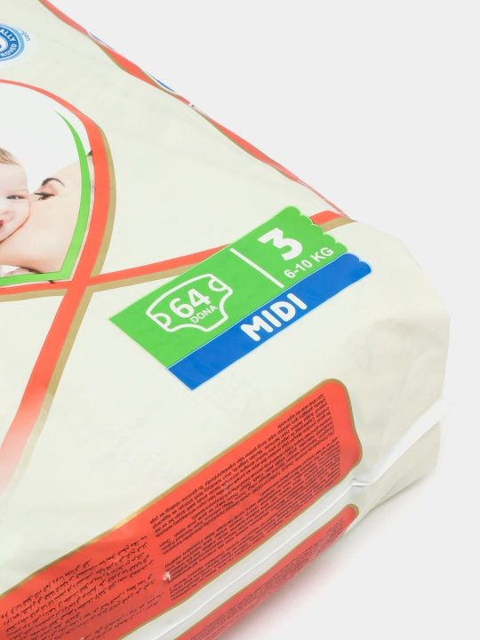 Tagliklar Monchico Eco+, o'lcham 3, 6 - 10 kg, 64 dona