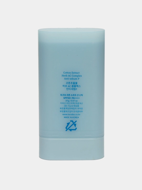 Солнцезащитный стик, Tocobo, Cica cooling, Cotton soft, Vita Waterproof, SPF50+ PA++++ 19 гр