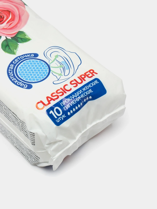 Ayollar uchun gigiena prokladkalari Free Style Atirgul Classic Super, 10 dona