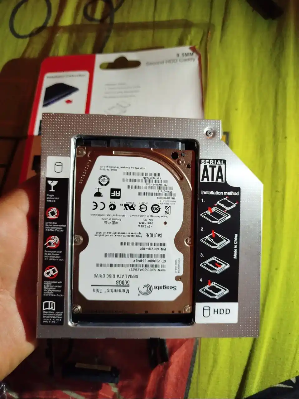 Салазки 12.7 мм и 9.5 мм optibay переходник dvd ssd hdd адаптер вместо дисковода Caddy