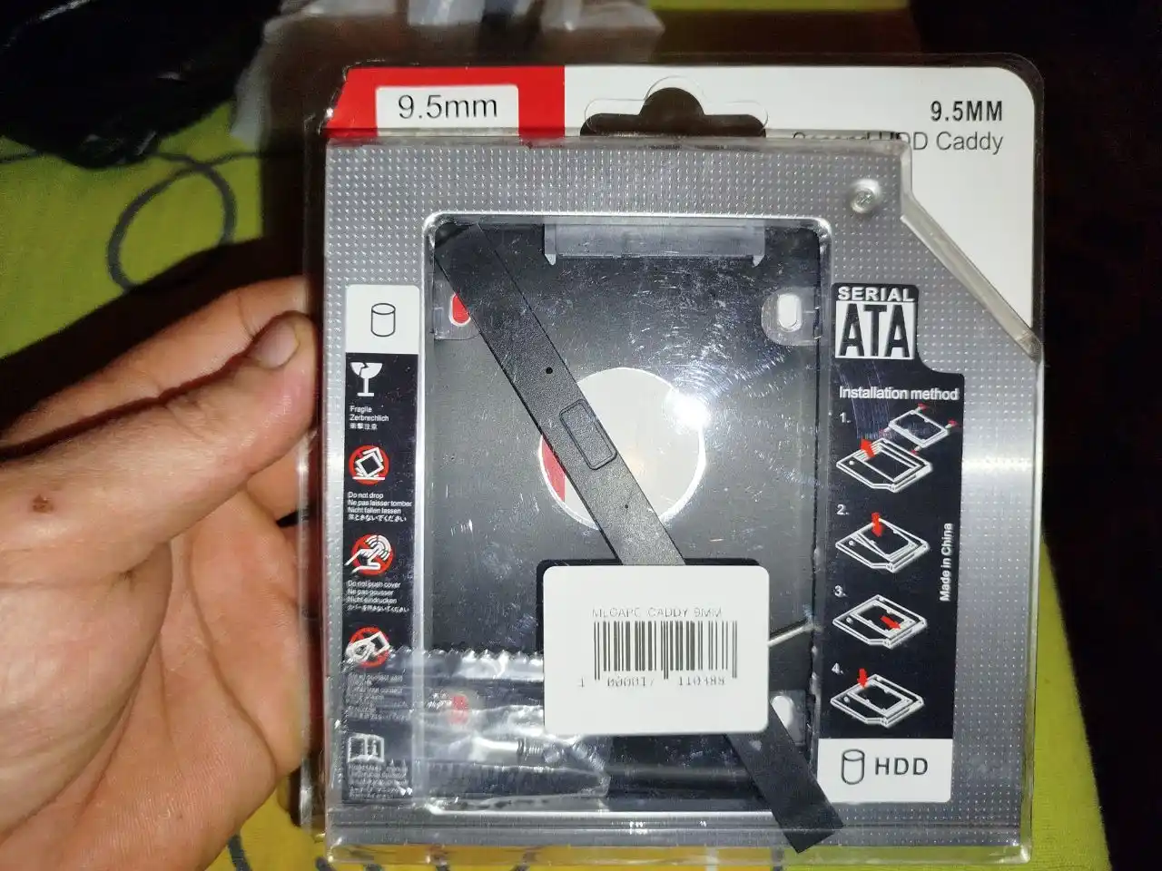 Салазки 12.7 мм и 9.5 мм optibay переходник dvd ssd hdd адаптер вместо дисковода Caddy