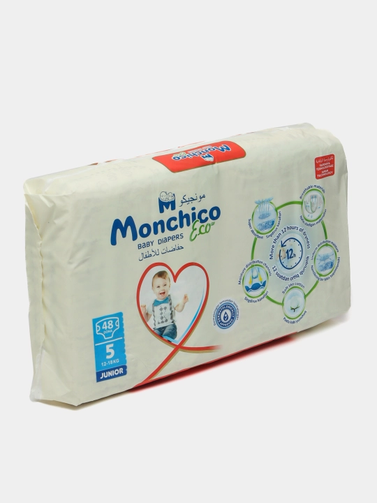 Tagliklar Monchico Eco+ , o'lchami 5 , 12 - 18 kg, 48 dona