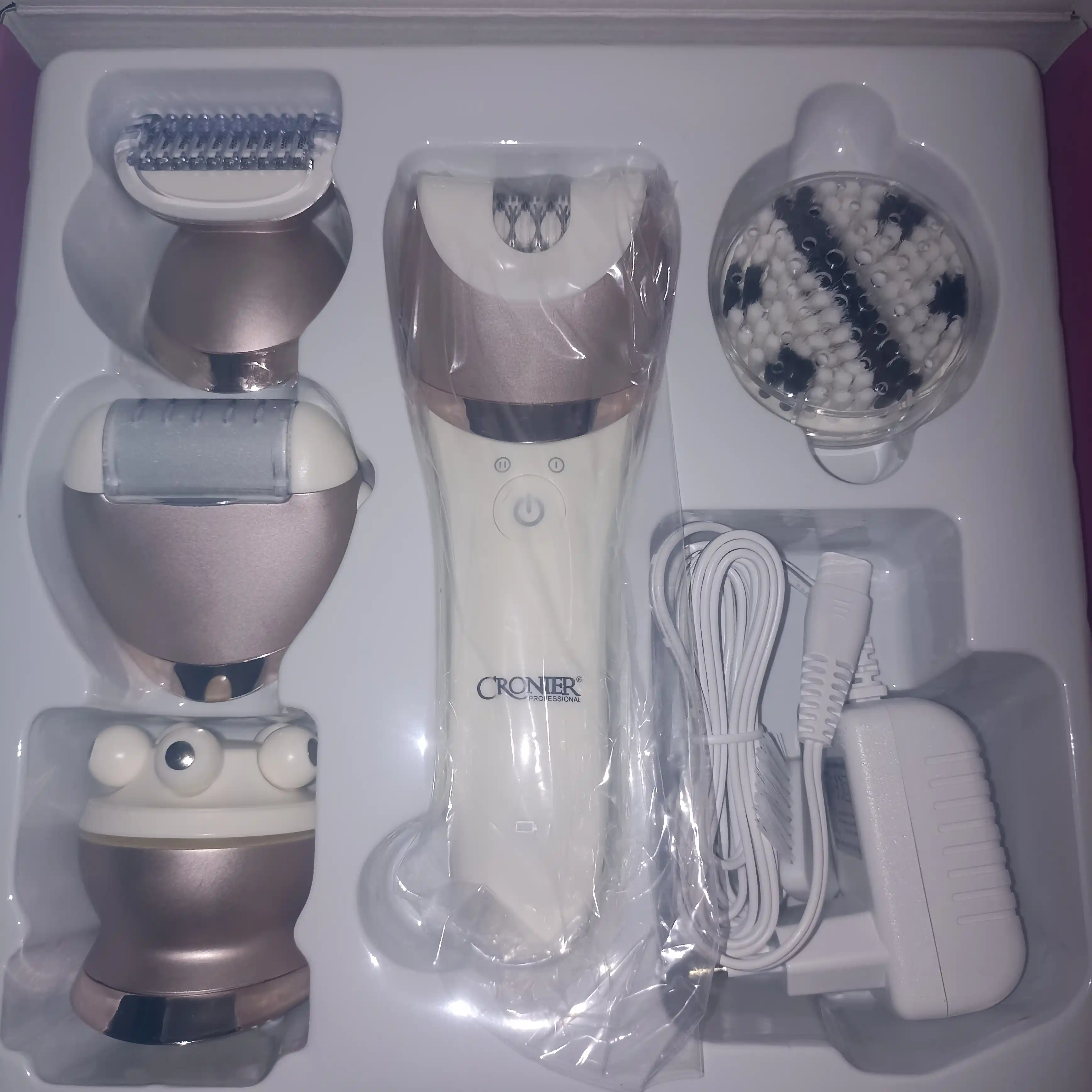 Ayollar elektr epilatori "Cronier CR - 8801", 5 tasi 1 da, suvga chidamli