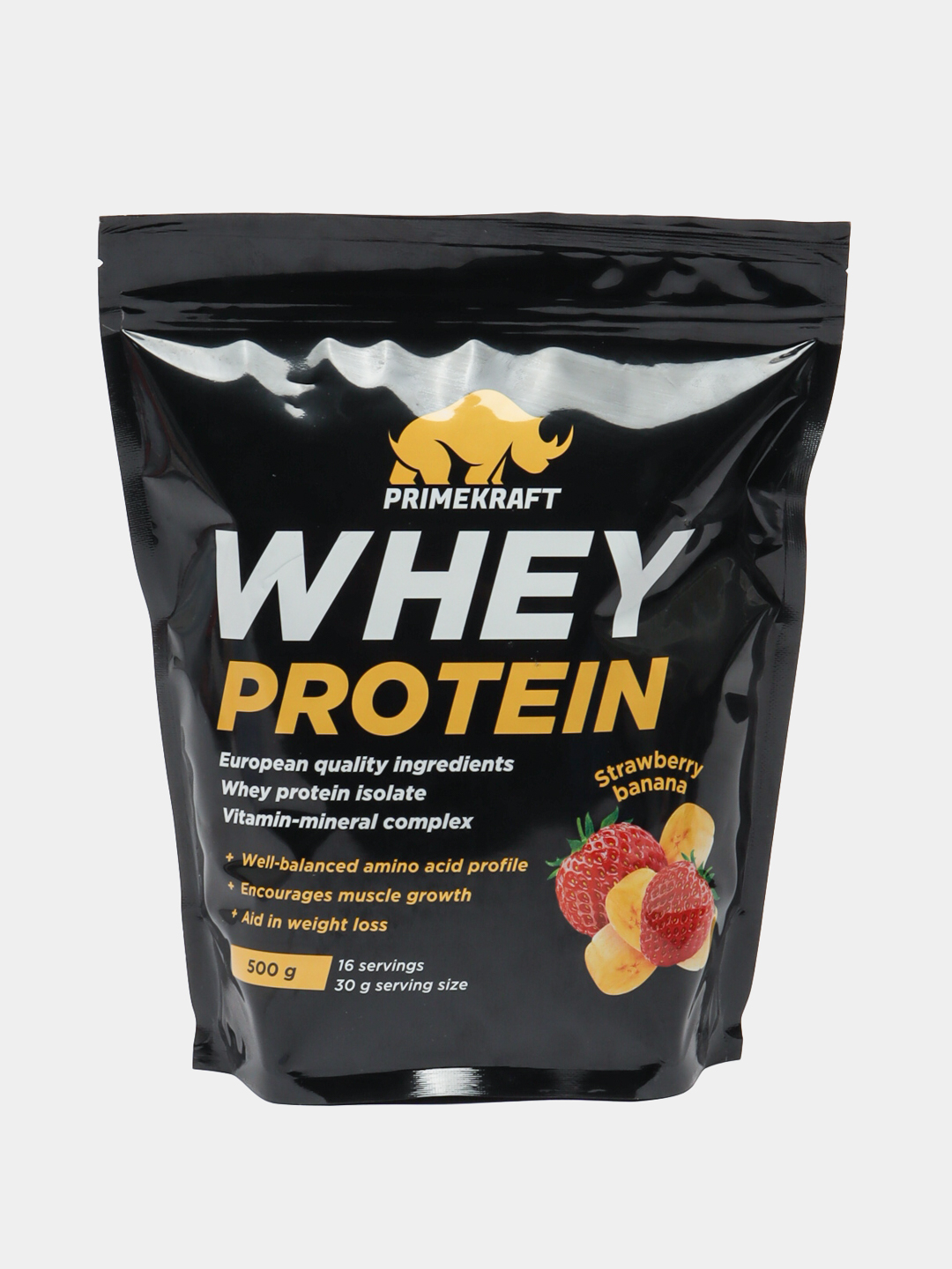 Протеин Whey Protein Primekraft, Клубника-банан, изолят + сыворотка ...