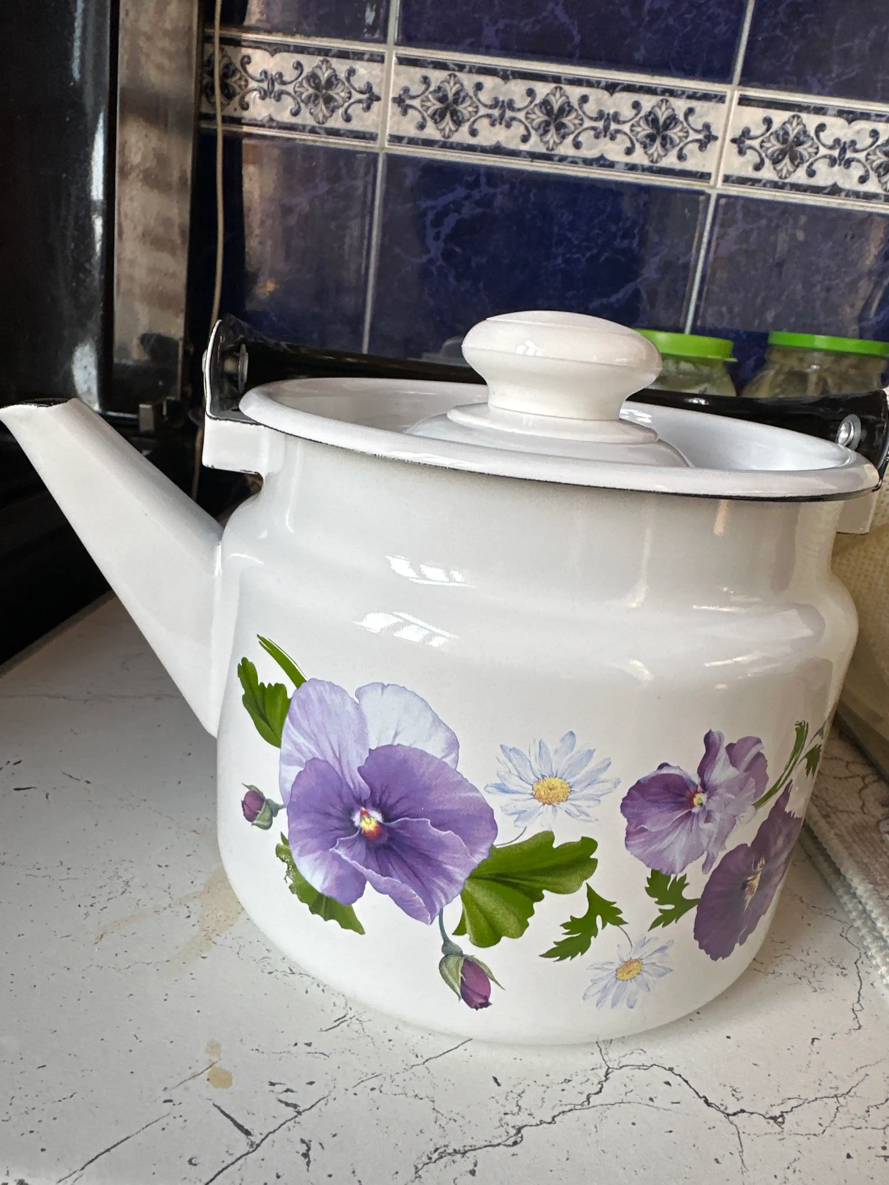 Чайник с крышкой, чайник заварочный, 2.0 л, эмалированный