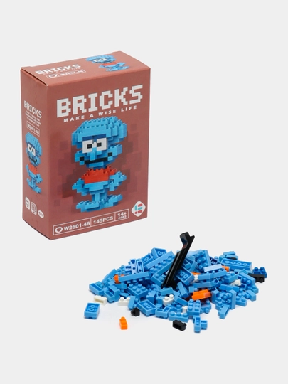 Игрушка-конструктор из мини блоков 3D, 42 вида — 4HOME-967404-ГОЛУБ