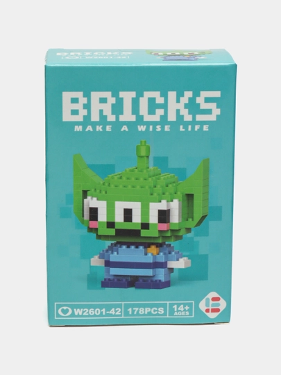 Игрушка-конструктор из мини блоков 3D, 42 вида — 4HOME-967404-ЗЕЛЕН