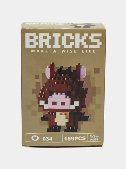 Игрушка-конструктор из мини блоков 3D, 42 вида — 4HOME-967404-БАГРОВ