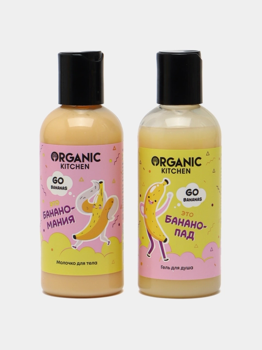 Bellstore Organic Shop, Organic Kitchen, подарочный набор "Банановое безумие" 2 * 170 мл