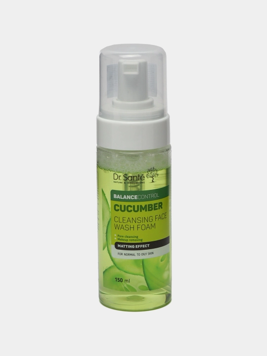 Yuvish uchun tozalovchi ko'pik "Cucumber Balance Control" Dr. Sante, 150 ml