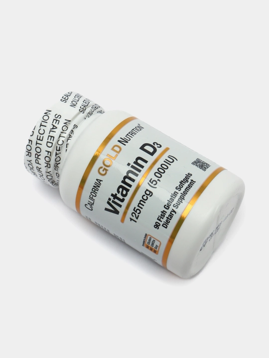 Витамин D3 California Gold Nutrition, 125 мкг 5000 IU, 90 капсул