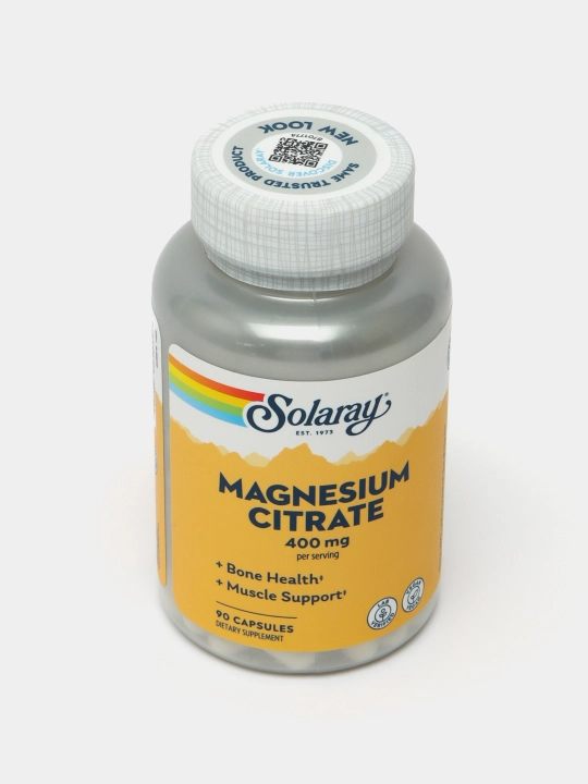 Magniy tsitrat Solaray Magnesium Citrate, 400 mg, 90 kapsula