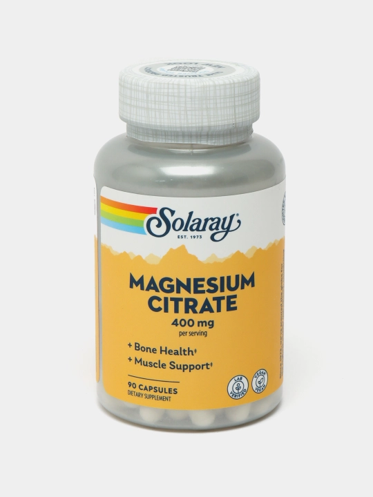 Magniy tsitrat Solaray Magnesium Citrate, 400 mg, 90 kapsula