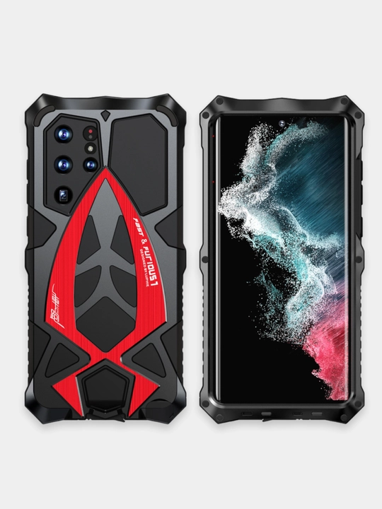 Samsung S22, 23, 24, 25 Ultra uchun Steel Guard zarbaga qarshi metall g'ilof