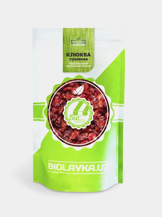 Quritilgan klyukva, shirin, 250 gr