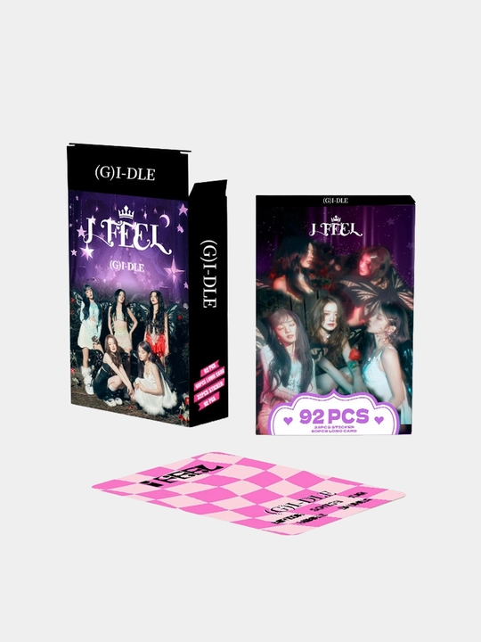 Коллекционные LOMO карточки K-POP G I-DLE, 92 шт, 60 карточек "GIDLE" и 32 стикера