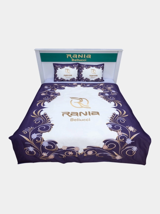 Комплект постельного белья из сатина Rania, двуспальный, 100% хлопок 