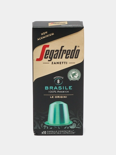 Кофе в капсулах Segafredo Zanetti, 10 капсул, cовместимые с кофемашинами Nespresso, Италия — SMRTINT-SMICPS-БИРЮЗ