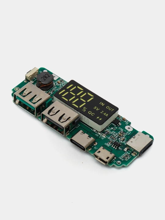Модуль PowerBank H961-U С LED дисплеем, 2*USB, 5V, 2.4A - 