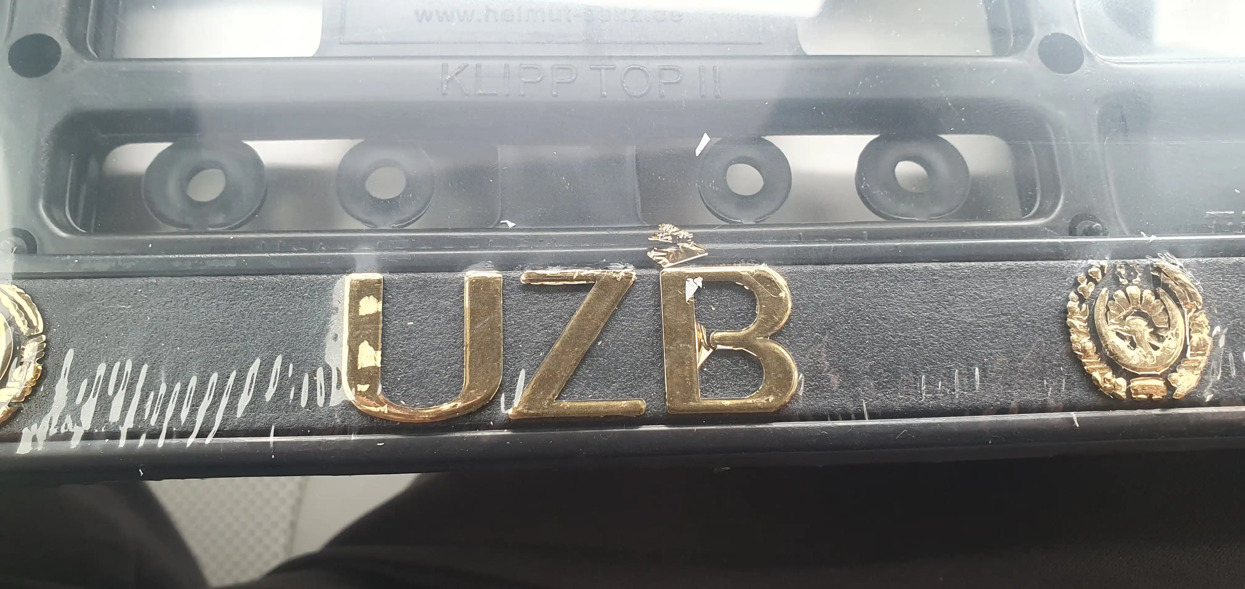 Рамка для номера "UZB", универсальная, 2 шт