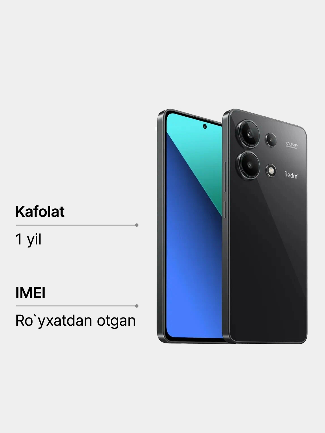 Смартфон Xiaomi Redmi Note 13 8/256 ГБ, 8/128 ГБ, 6/128 ГБ купить по низким  ценам в интернет-магазине Uzum (990380)