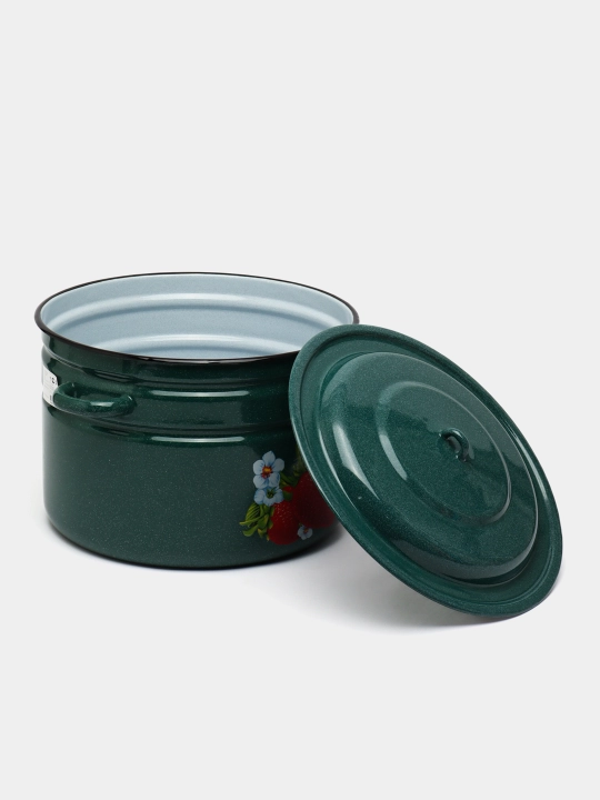 Кастрюли эмалированные с крышкой, кастрюли для кухни, кастрюли с крышкой, кастрюли