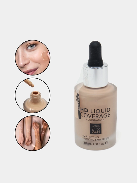 Tonal krem, suyuq asos, teri rangini tekislaydi, yuqori chidamlilik, 30 ml