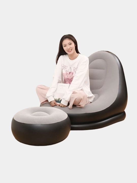 Кресло надувное Empire Chair Intex, с прозрачной отделкой