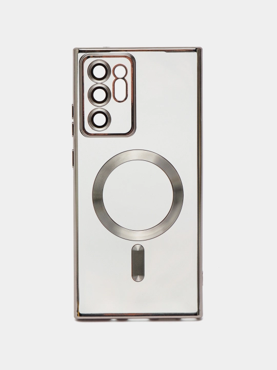 Чехол MagSafe для Samsung S20/21/22/23/24 Plus/Note/Fe/Ultra прозрачный, силиконовый