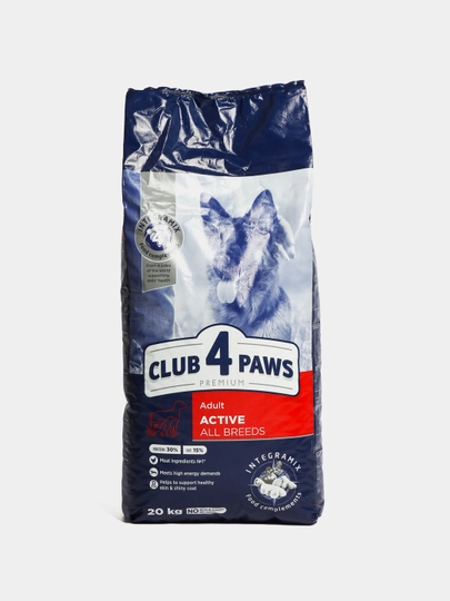 Сухой корм Club 4 Paws для всех активных собак, 14 кг - 