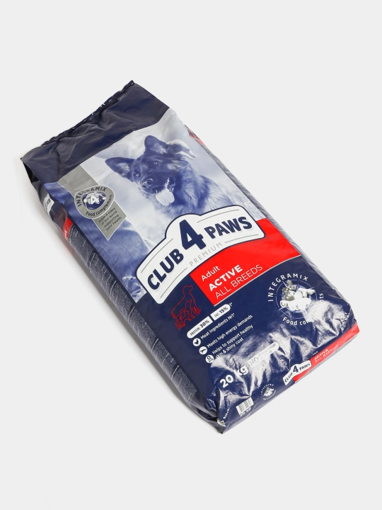 Сухой корм Club 4 Paws для всех активных собак, 14 кг