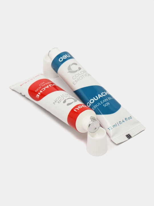 Краски гуашь, Deli, EC11 Color Emotion 5, 12 и 24 цветов
