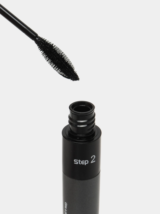 Kipriklar uchun tush 4D professional, suvga chidamli, qora, 2 ta cho'tka, 10 g