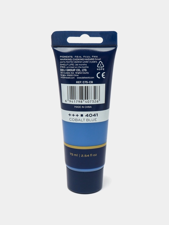 Tubali akril bo‘yoq, Deli, Finenolo EC75-CB, 75 ml
