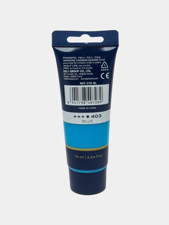 Tubali akril bo‘yoq, Deli, Finenolo EC75-CB, 75 ml