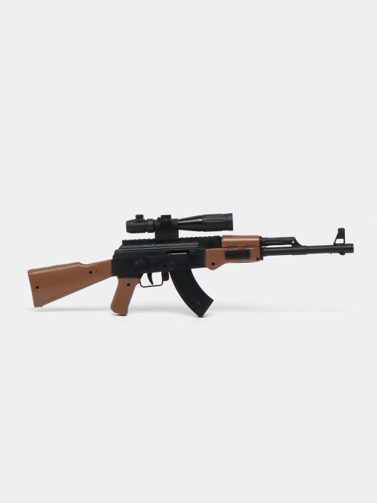 Орбиз автомат AK-47 с аккумулятором 76см прицелом, глушителем игрушечный бластер для детей