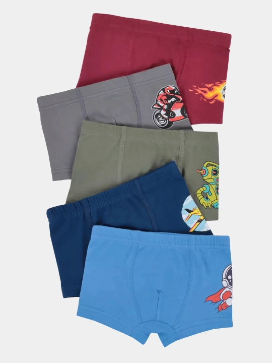Трусы детские с принтом Willmoda 944803, набор 5 шт