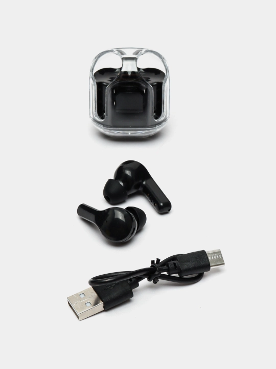 Simsiz quloqchinlar Earbuds AIR 31, displey va shaffof korpus bilan