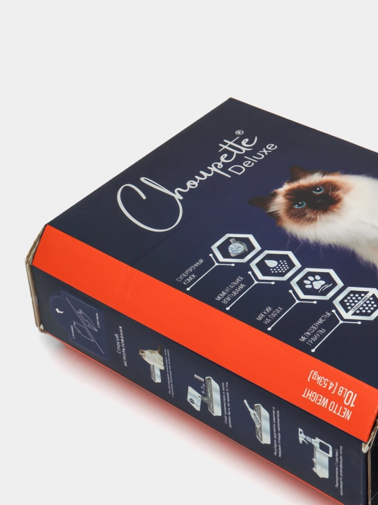 Впитывающий наполнитель для кошачьего туалета CHOUPETTE DELUXE AQUA MARINE, 4.530кг/10LB