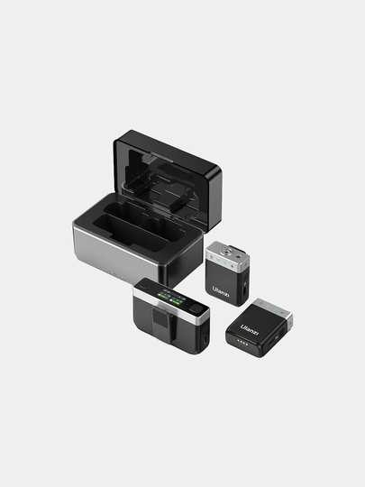 Ulanzi U-Mic A18 2 TX in 1 RX Combo,8 gb xotira,100 metr, Stereo mono, 20 soat zaryadlyash 4