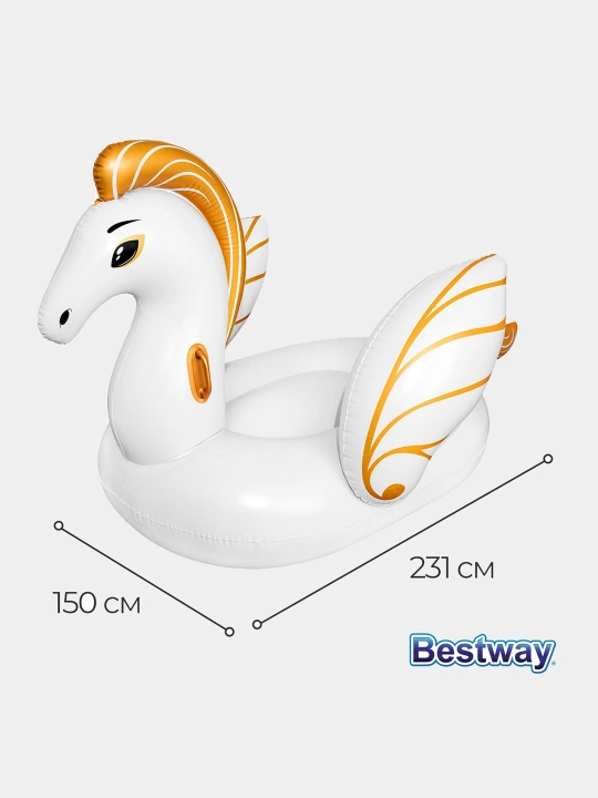 Надувной плотик "Пегас" 231*150 см, от 12 лет, Bestway 41118