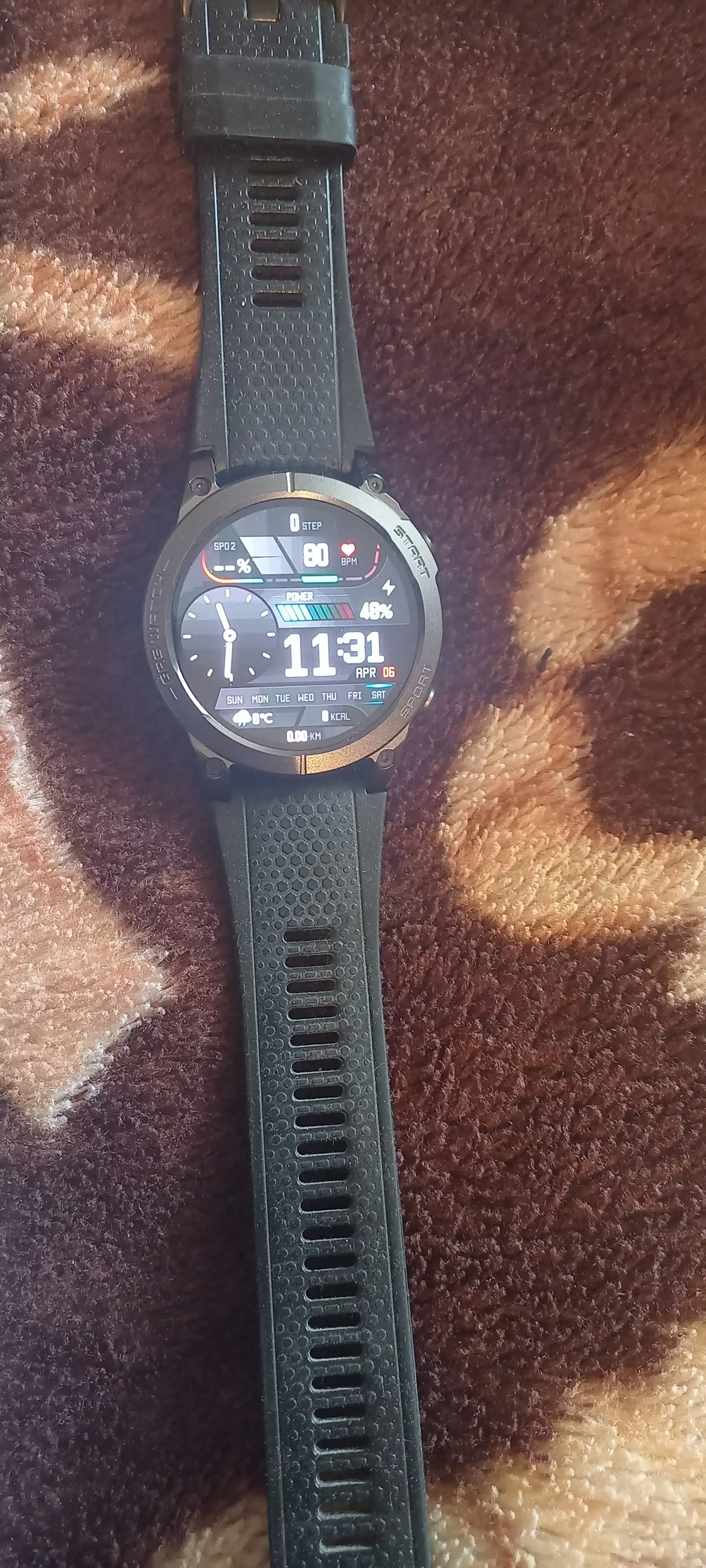 Smart watch Zeblaze Stratos 3 AMOLED 466x466, GPS, Bluetooth qo'ng'iroq, IP68, puls SpO2