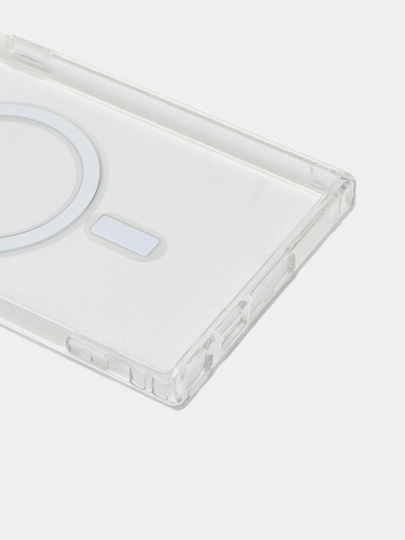 Чехол MagSafe для Samsung S24 Ultra/S24/S23FE/S23 Ultra, прозрачный, магнитный, силиконовый