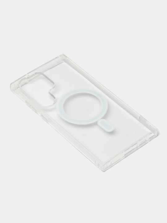 Чехол MagSafe для Samsung S24 Ultra/S24/S23FE/S23 Ultra, прозрачный, магнитный, силиконовый
